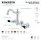 Kingston Brass KS1220PKL Duchess Two-Handle Wall Mount Bathroom Faucet, Matte Black KS1220PKL - alternate 2